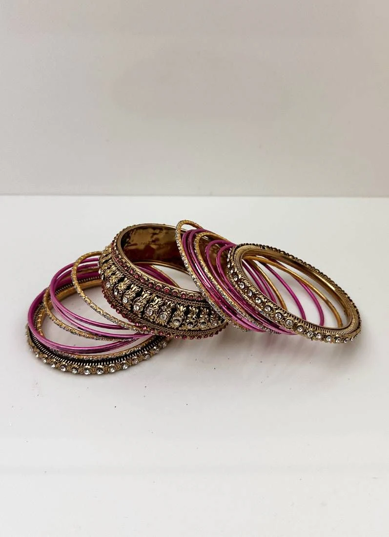 Pink Gold Kara Bangle Set - Image 3
