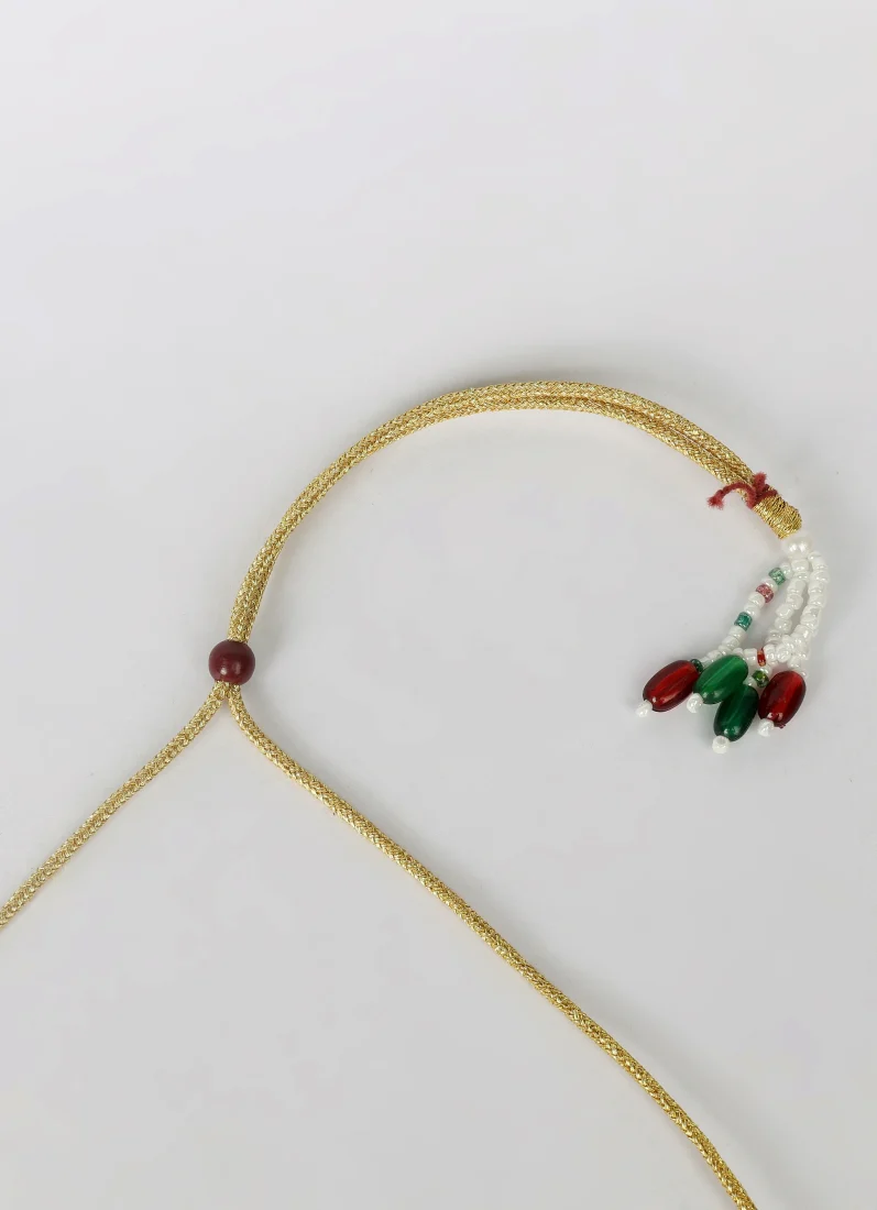 Pink Pearl Choker Necklace Set - Image 4