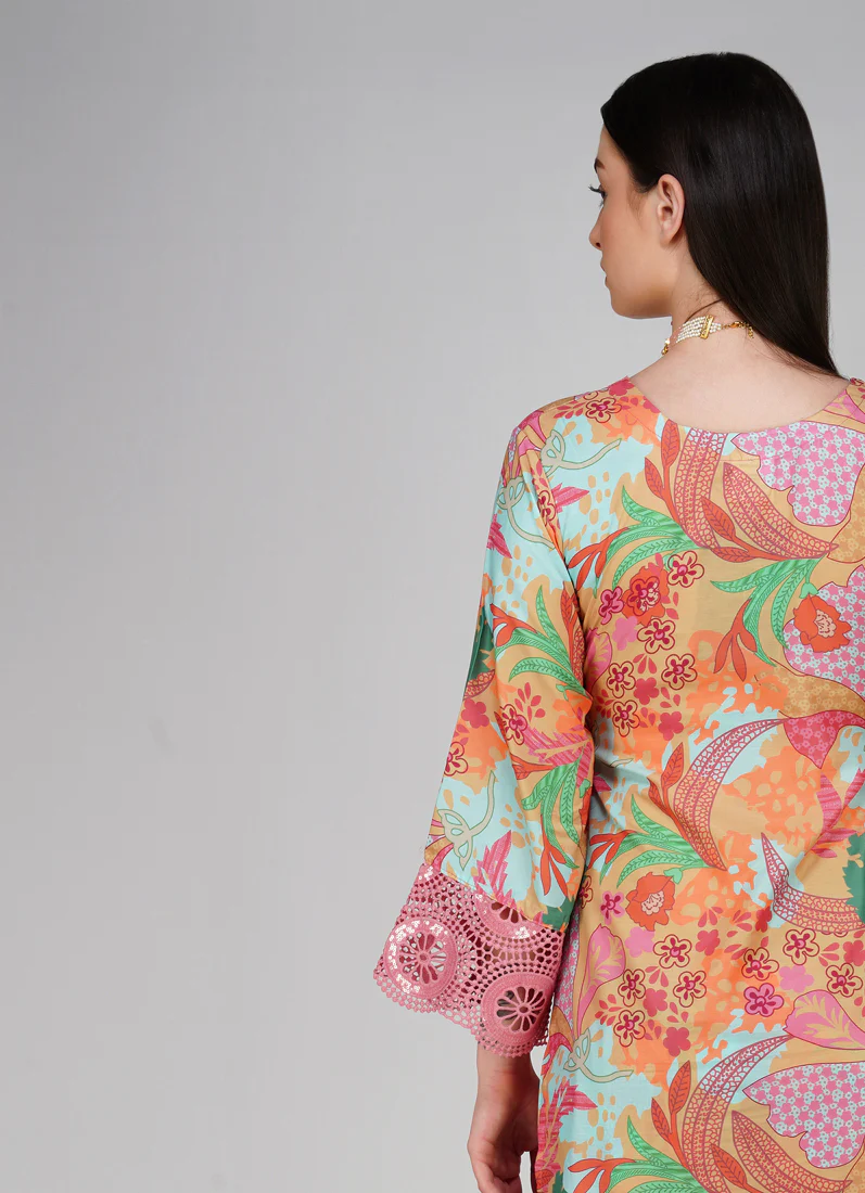 Pink Rayon Shift Style Co-Ord Set - Image 7