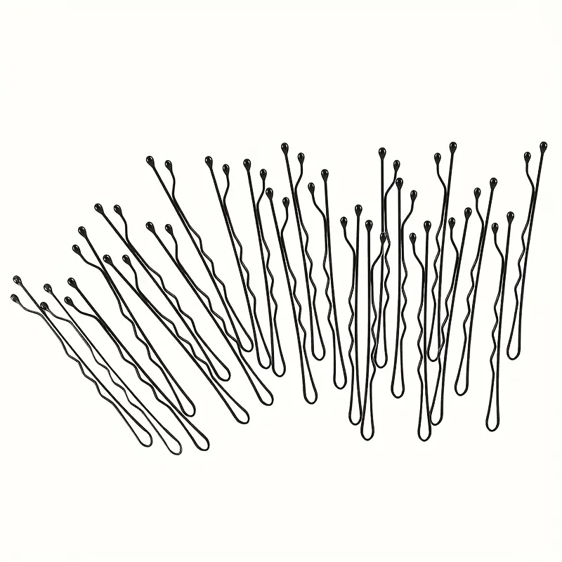 Plain Black Bobby Pins - Image 2