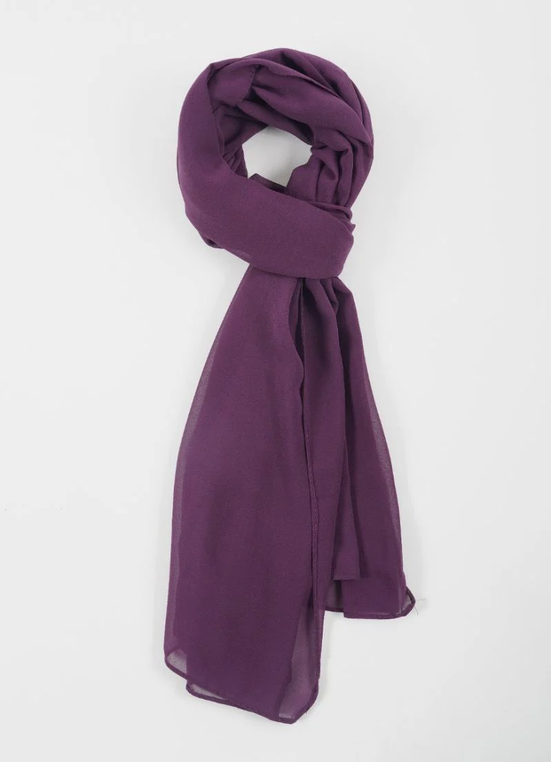 Plum Georgette Soft scarf - Image 2