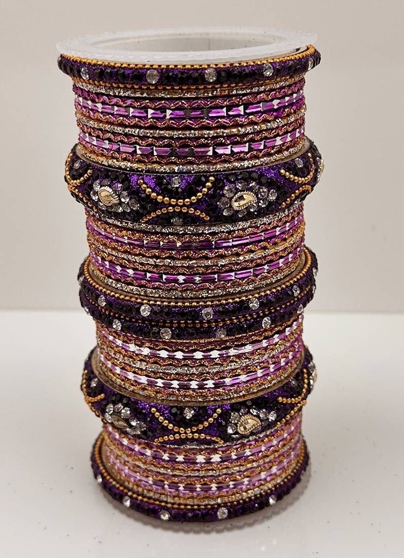 Purple Double Bangle Set - Image 2