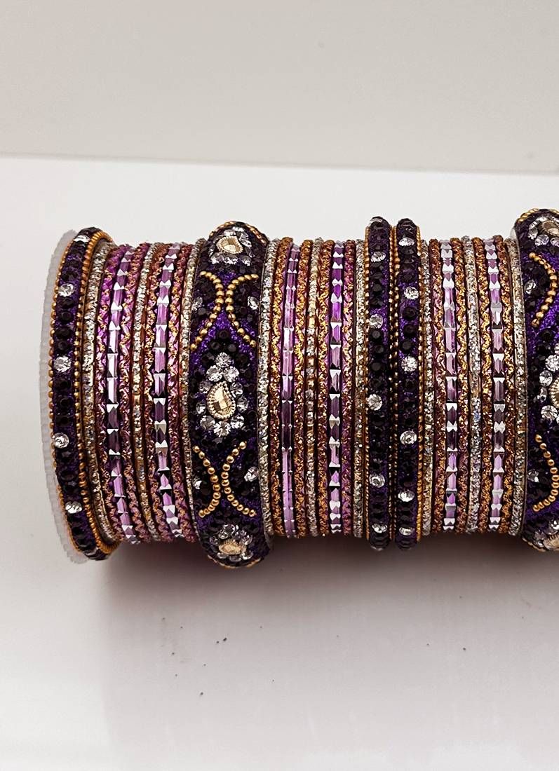 Purple Double Bangle Set - Image 3