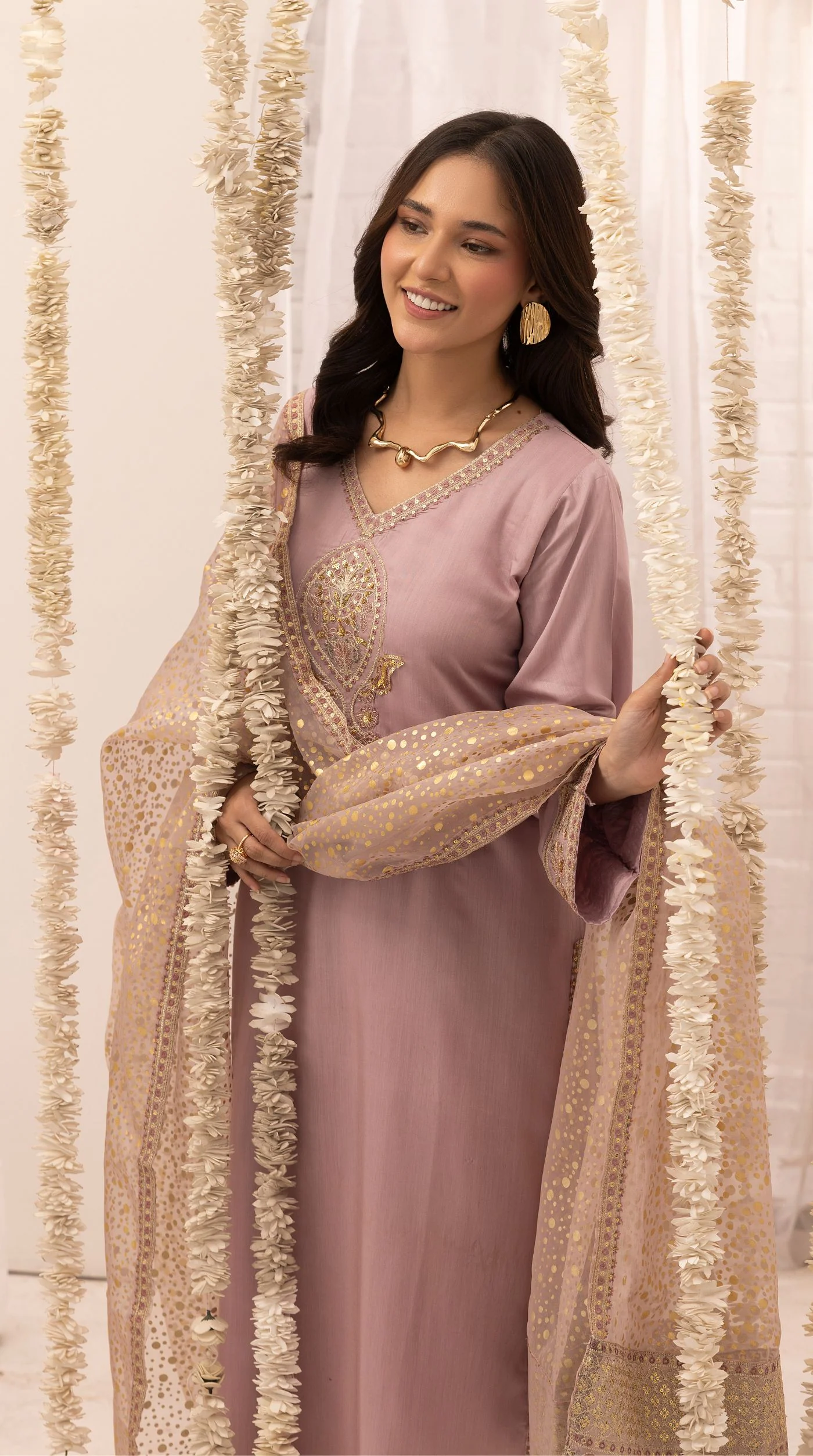 Purple Embroidered Salwar Kameez – Elegant Pakistani Festive Suit (Copy) - Image 3