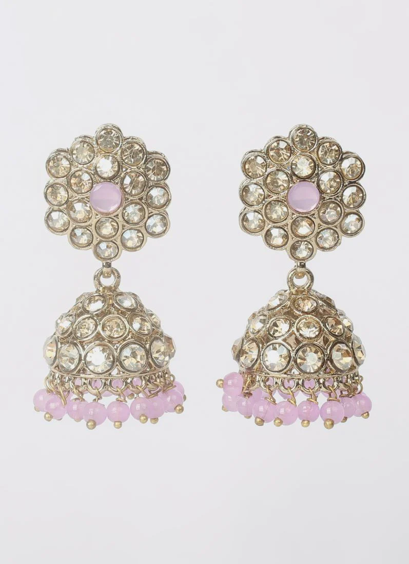 Purple Pearl Heavy Necklace Set - Image 9