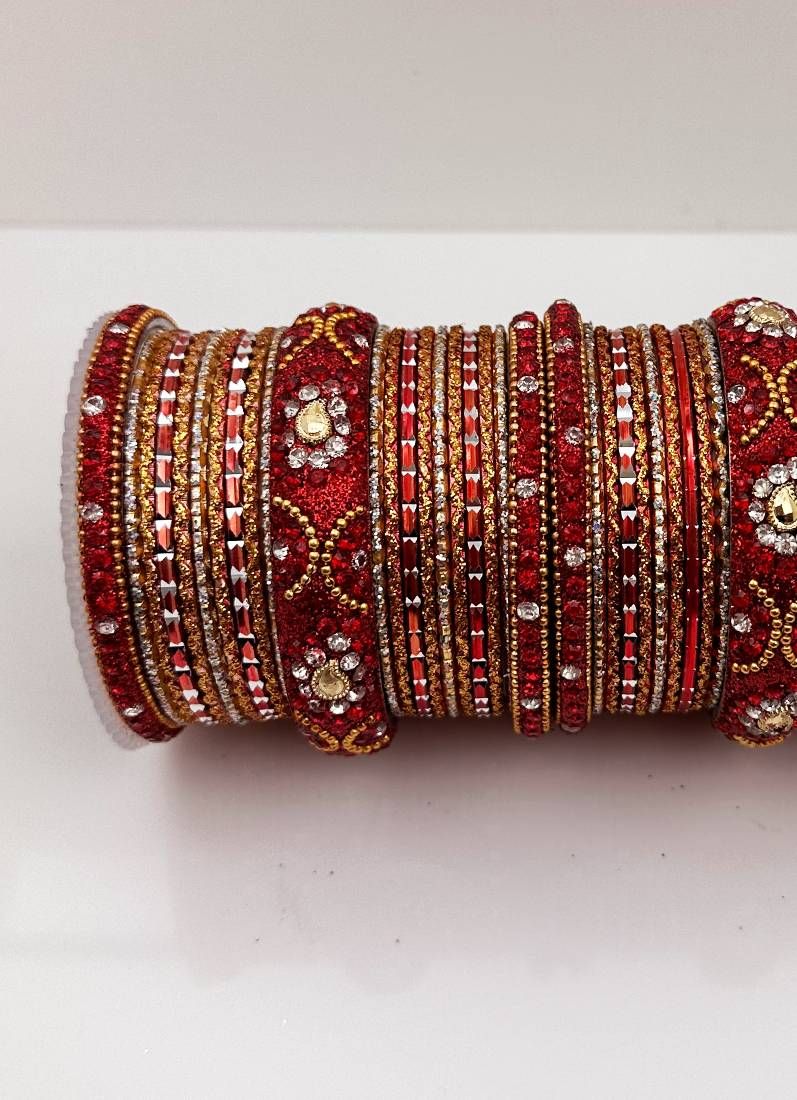 Red Double Bangle Set - Image 3