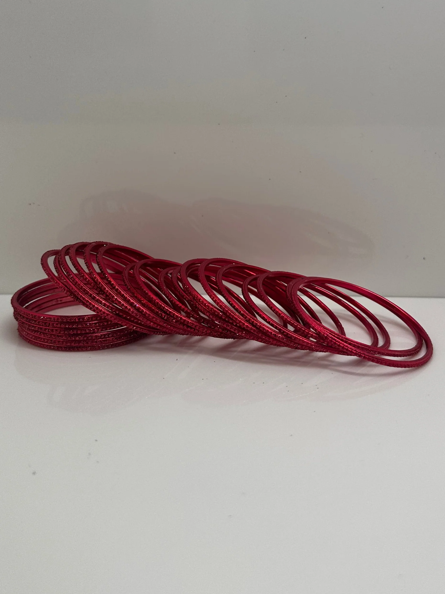 Red Glitter Bangle Set - Image 2