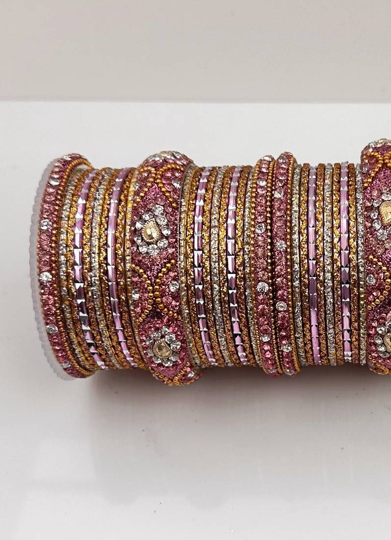 Rose Pink Double Bangle Set - Image 3