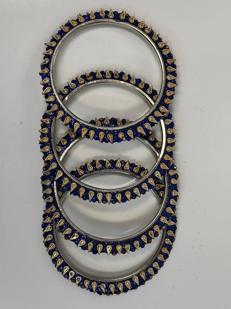 Royal Blue Crystal Bangle Set - Image 2