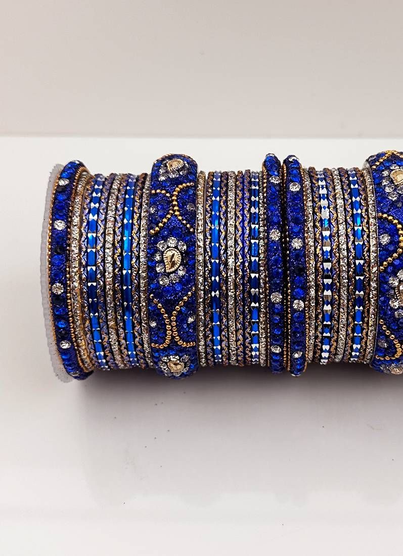 Royal Blue Double Bangle Set - Image 3