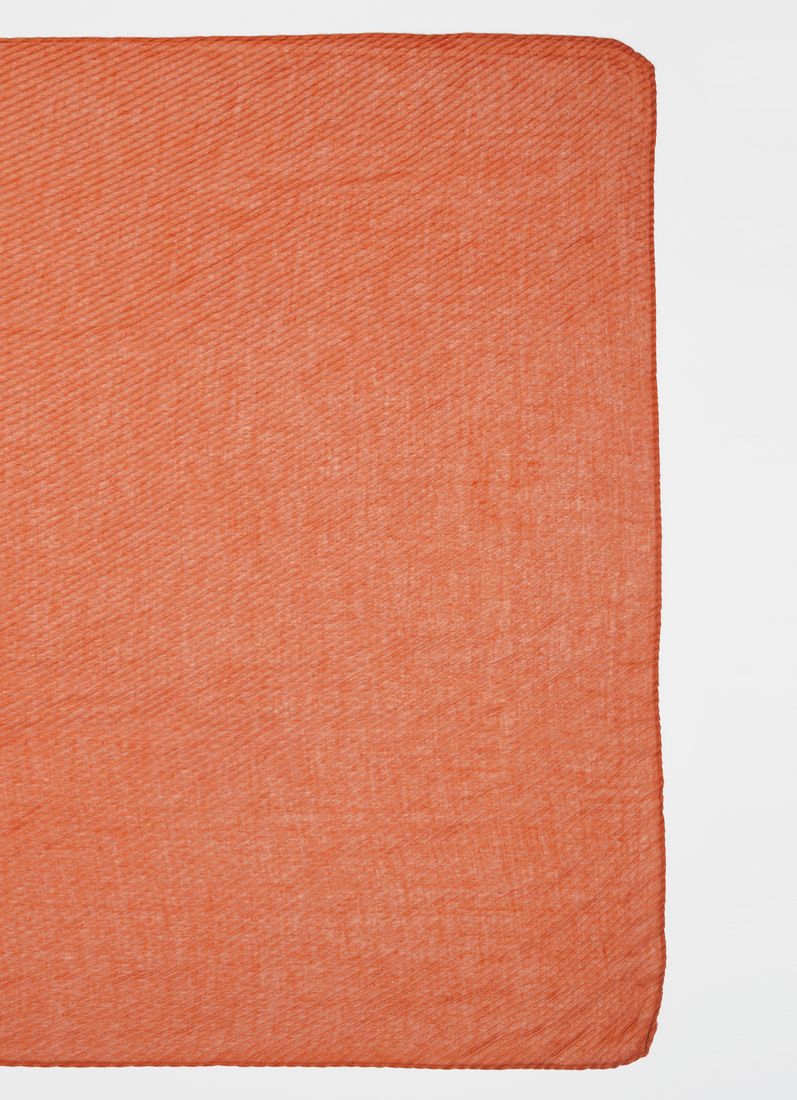 Rust Cotton Crinkled scarf - Image 4