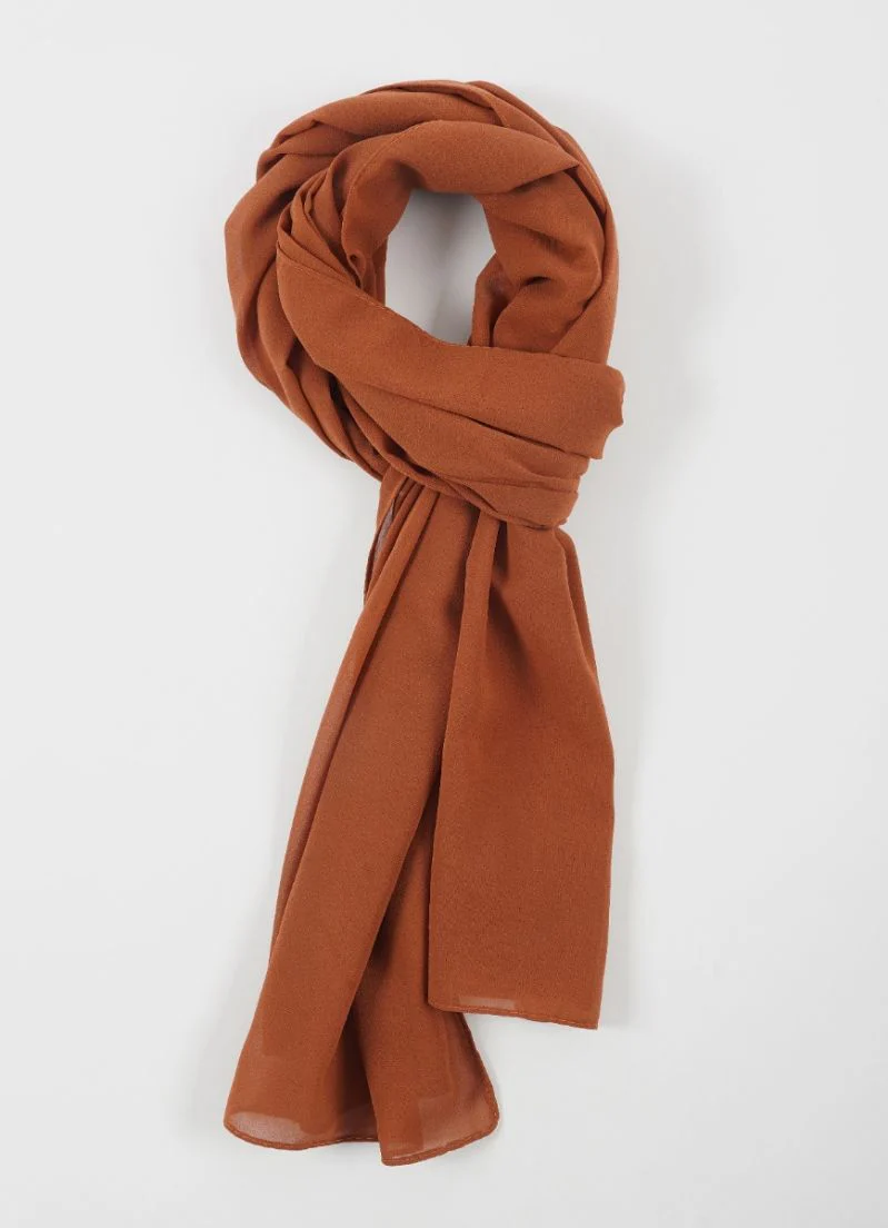 Rust Georgette Soft scarf - Image 2