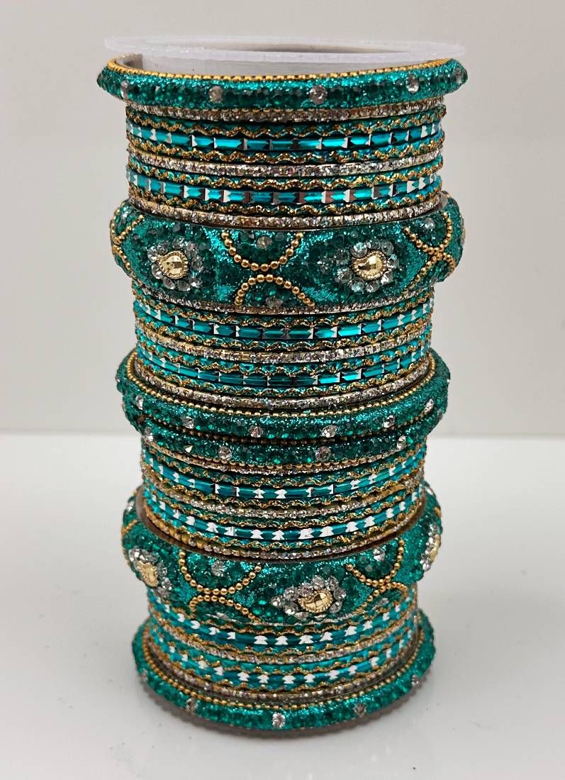 Sea Green Double Bangle Set - Image 2