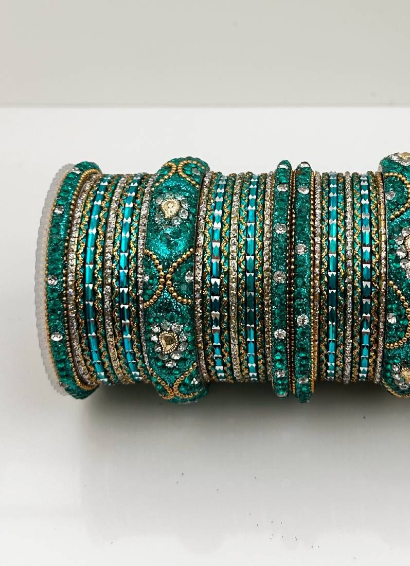 Sea Green Double Bangle Set - Image 3
