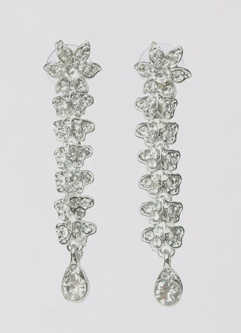 Silver Diamonte Chain Necklace Set - Image 4