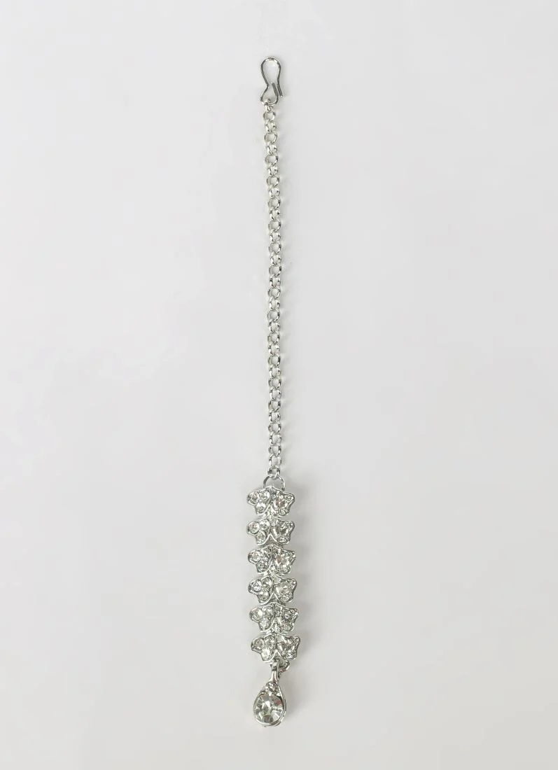 Silver Diamonte Chain Necklace Set - Image 5