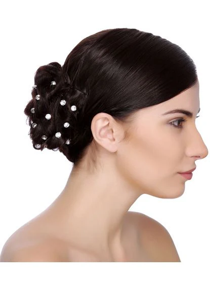 Silver Diamonte Bun Pins - Image 4