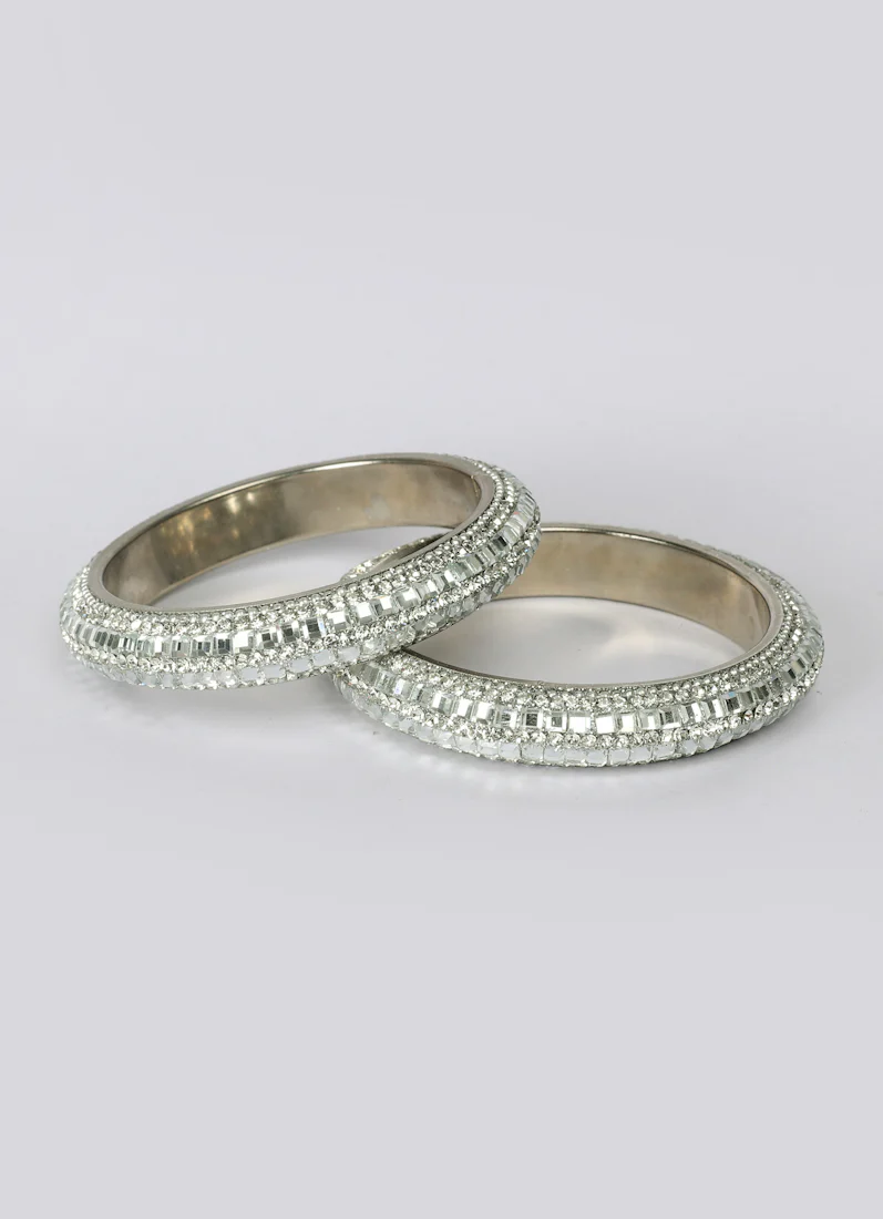 Silver Diamonte Kara Set - Image 3