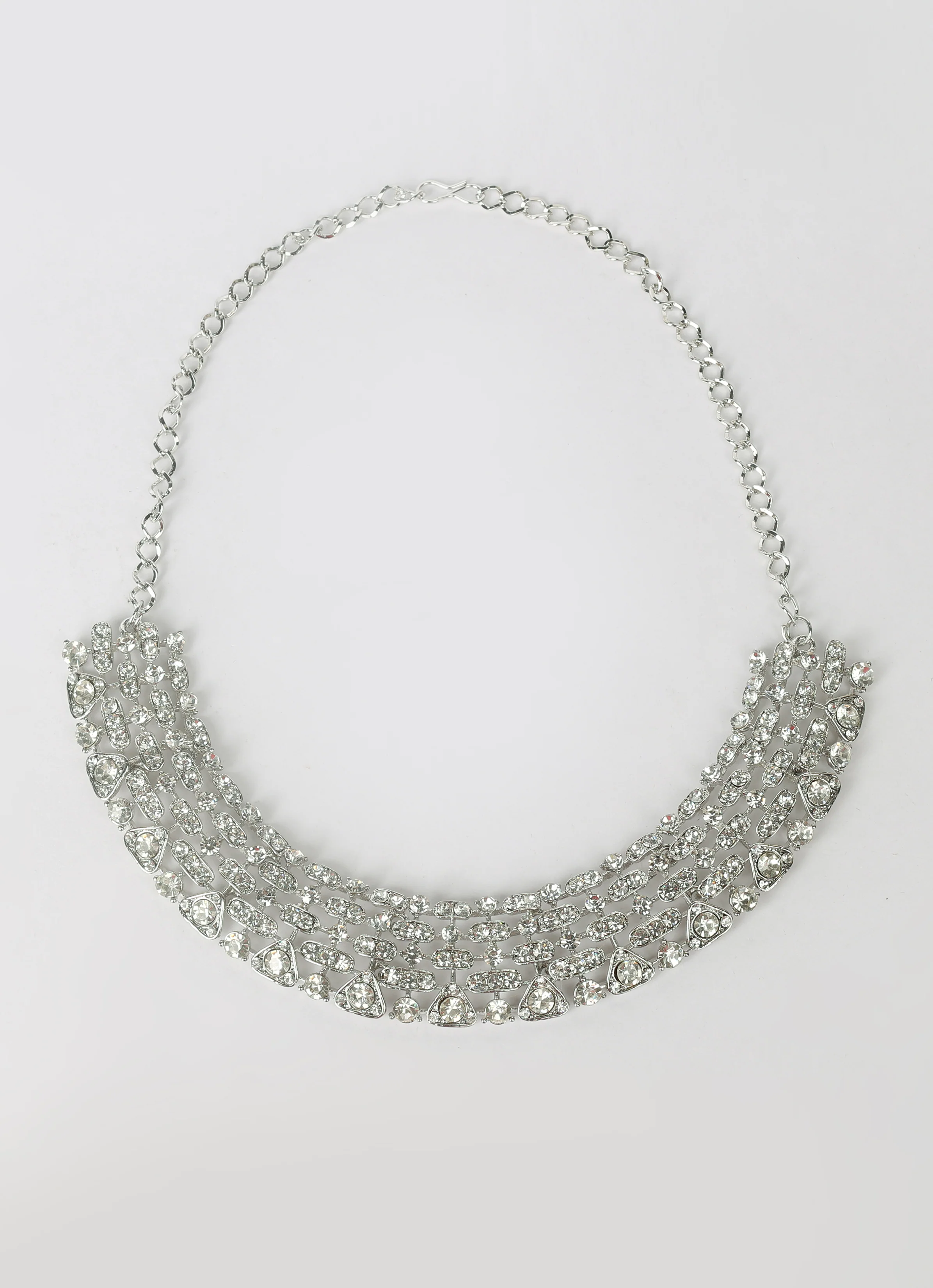 Silver Diamonte Necklace Set - Image 3