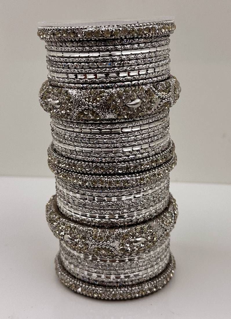 Silver Double Bangle Set - Image 2