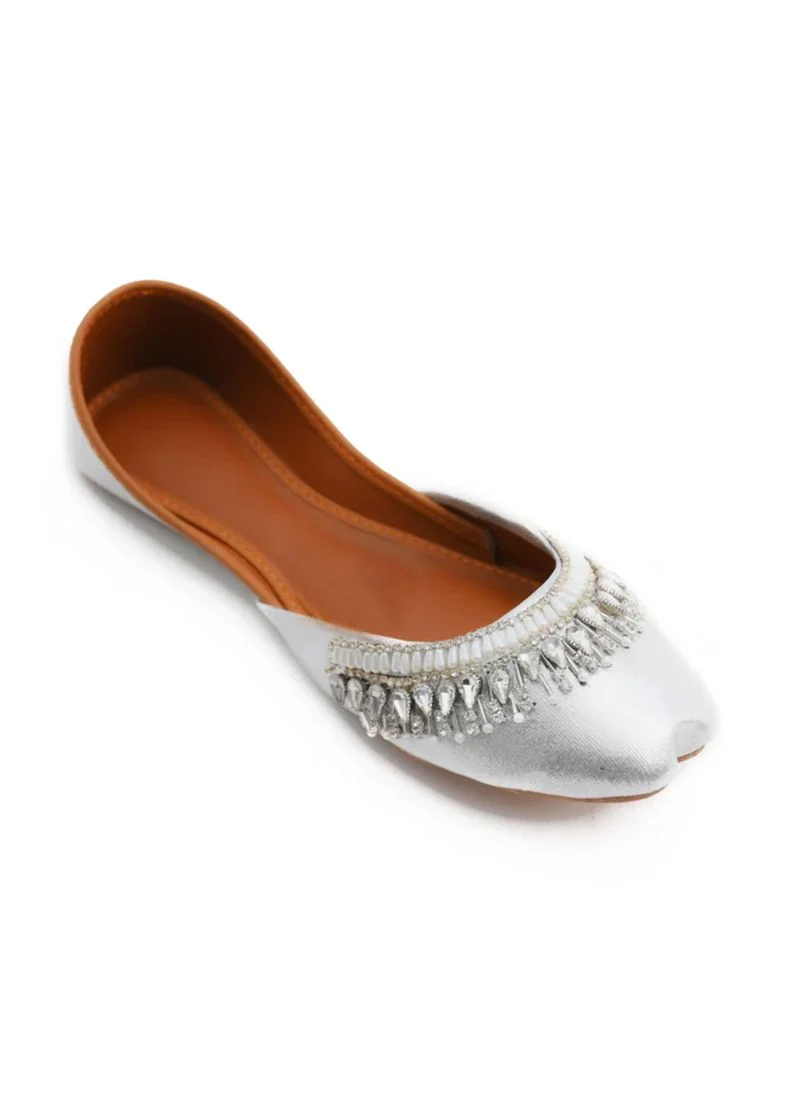 Silver Embellished Jutti - Image 2
