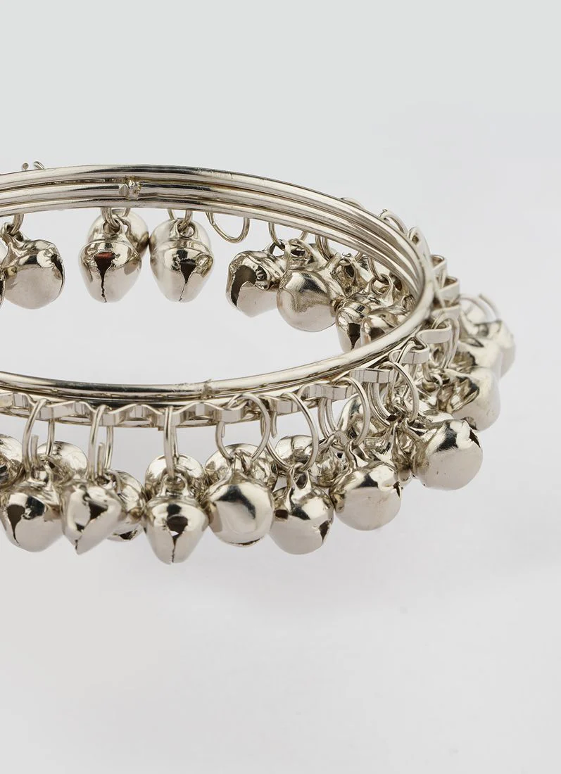 Silver Oxidised Gunguru Bangle Set - Image 3