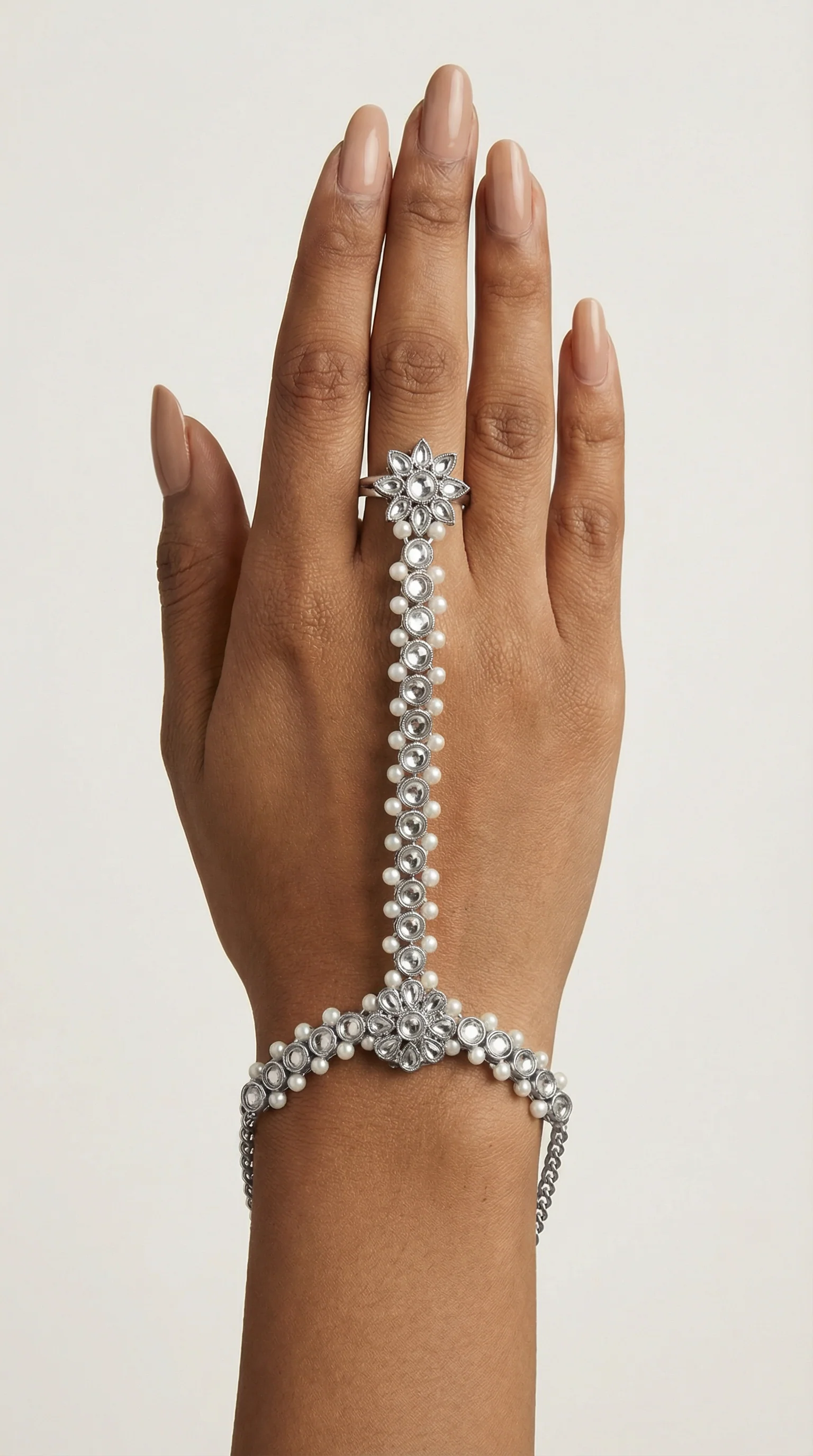 Silver Plated Hand Panja (Hath with Ring & Chain - Image 3