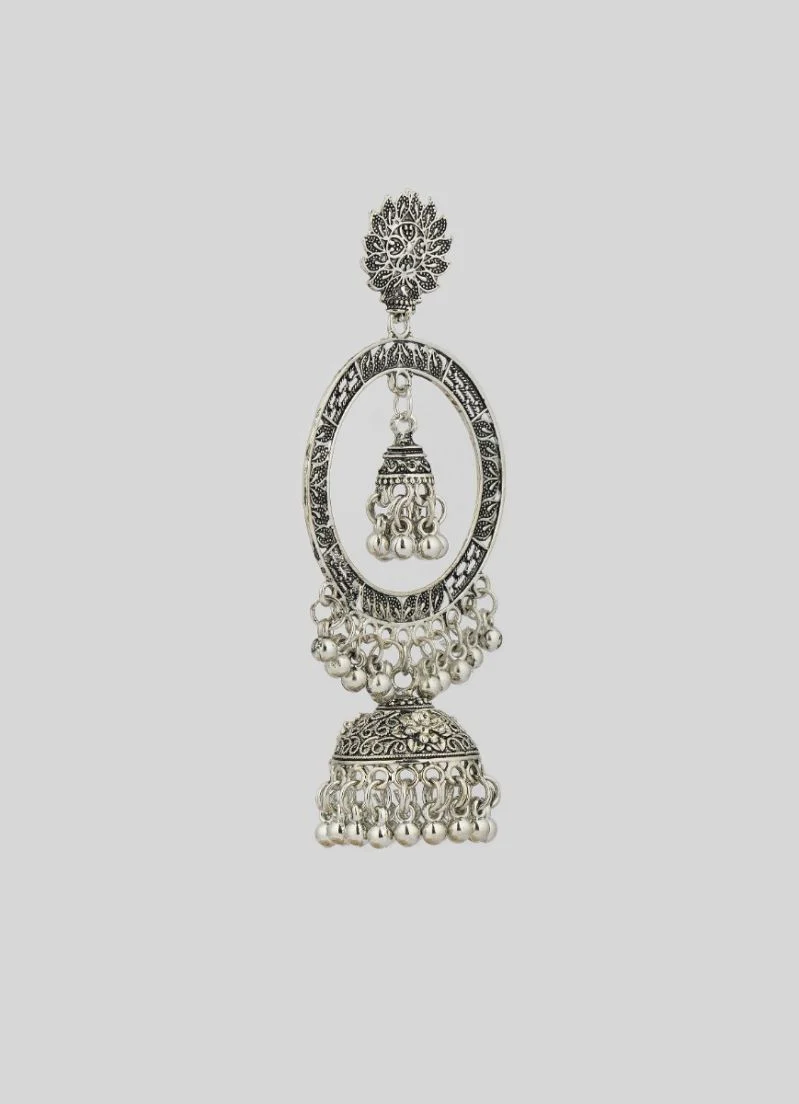 Silver Rounded Press On Jumki - Image 2