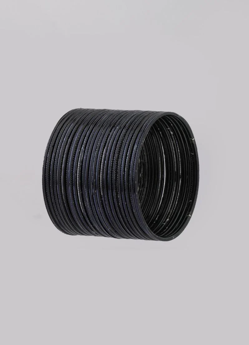 Slim Black Bangle Set - Image 2