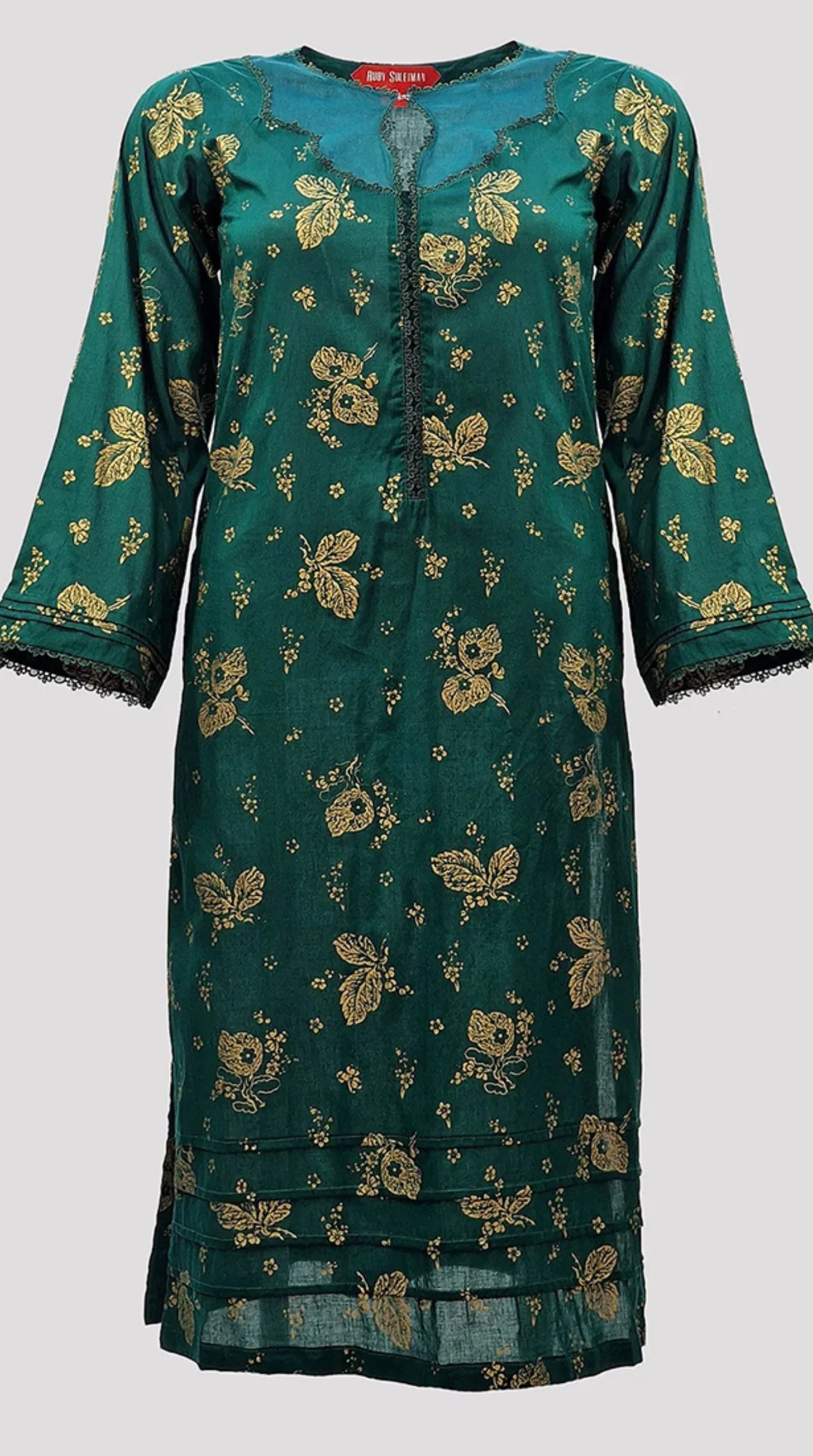 Teal Lawn Printed Co-ord Set - Image 2