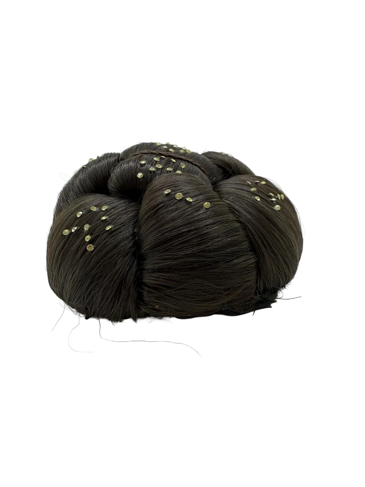 Traditional Bun with gold Diamante - Image 2