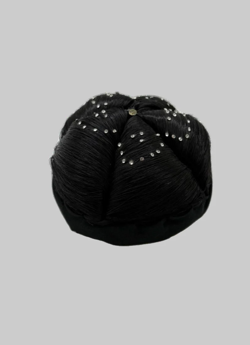Traditional Diamante Design Juda Hair Bun - Image 2