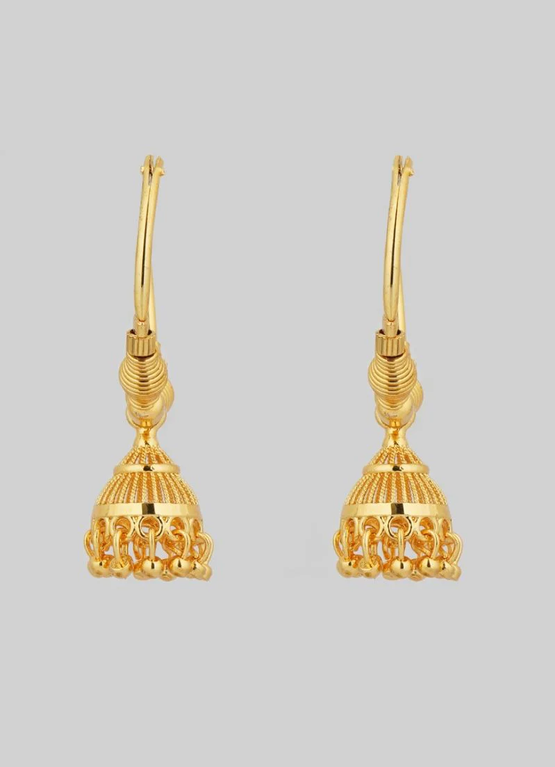 Traditional Gold Hoop Earrings - Image 2