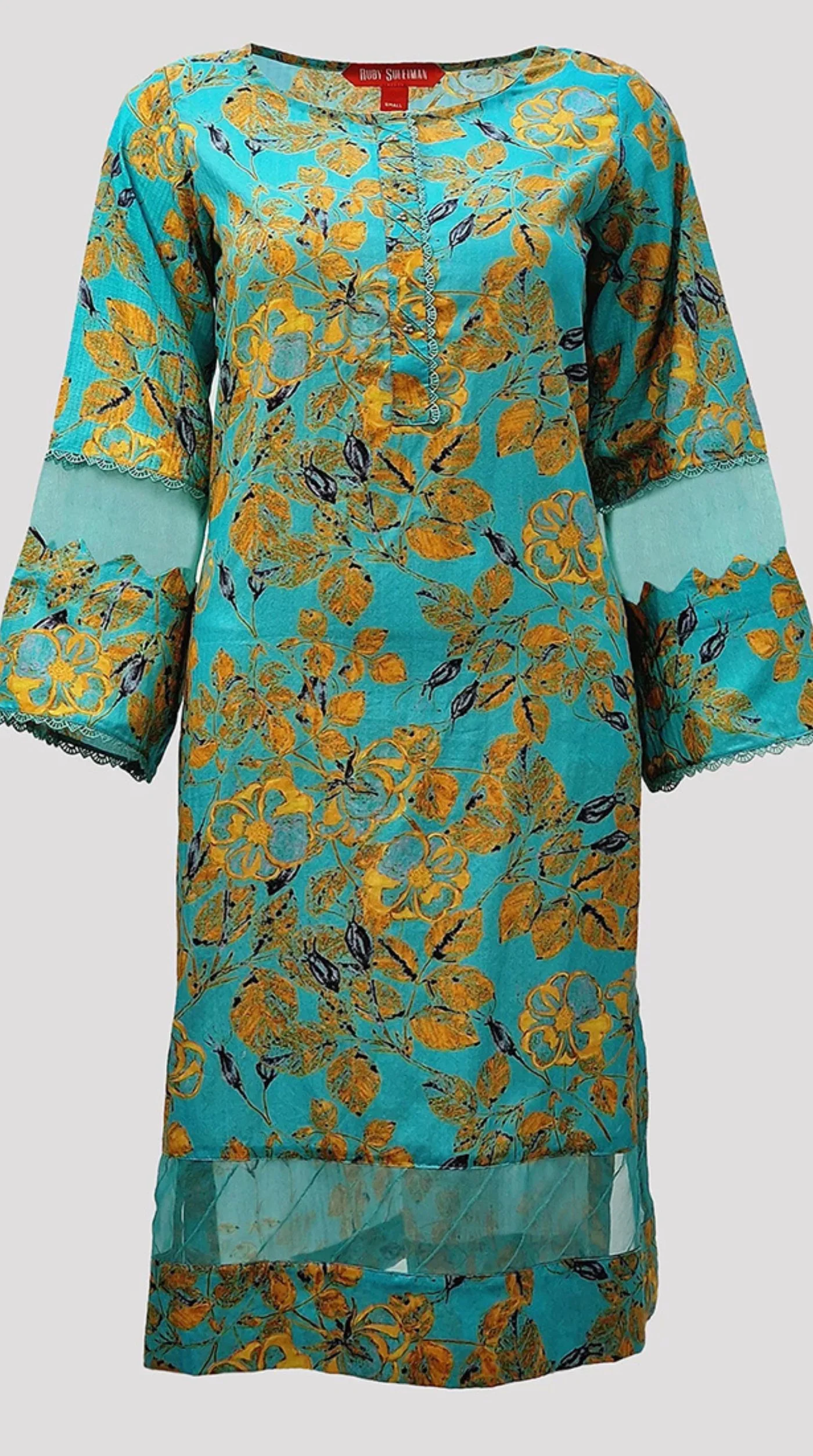 Turquoise Lawn Printed Co-ord Set - Image 2