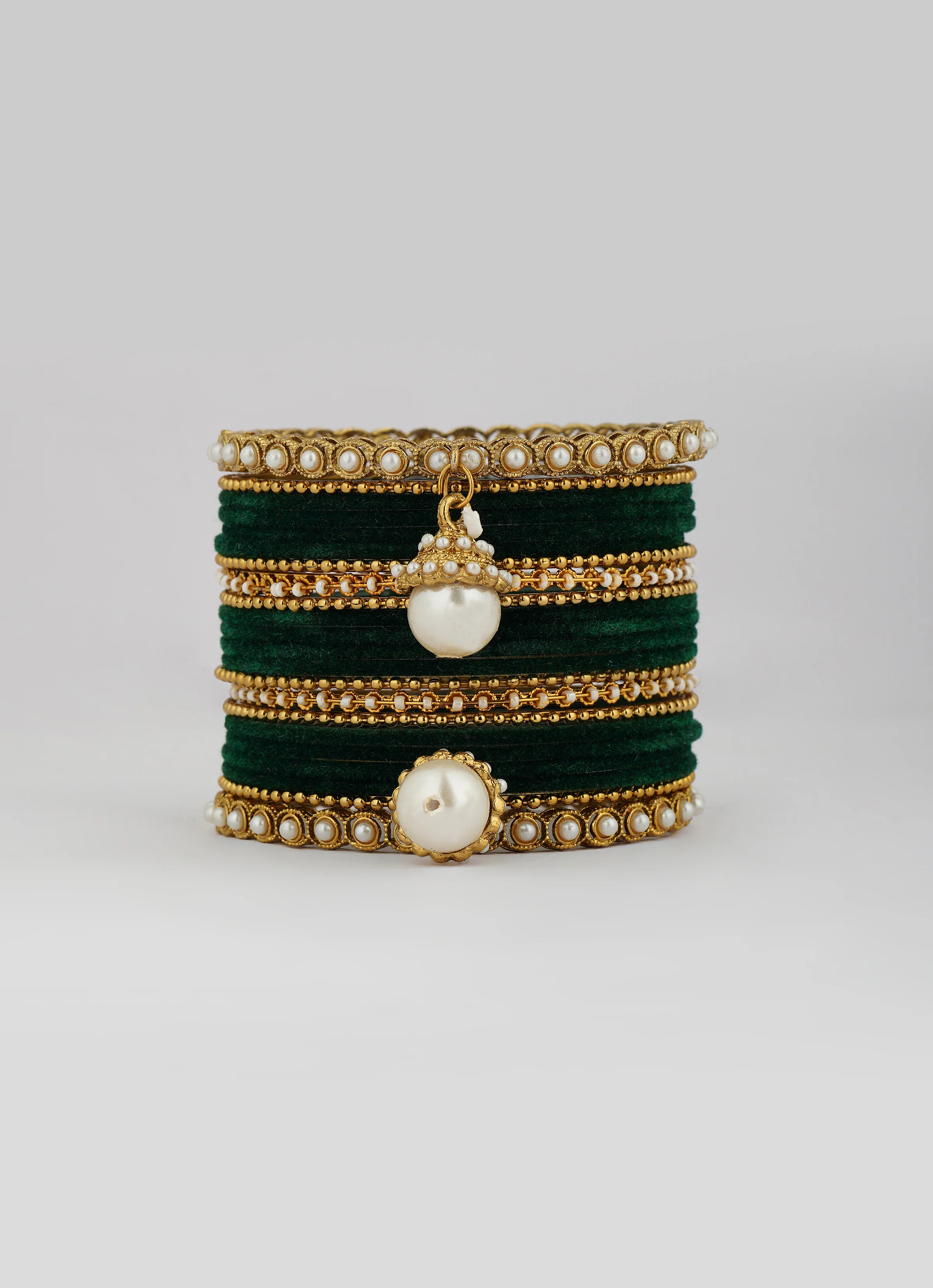 Velvet Green Bangle Set - Image 4