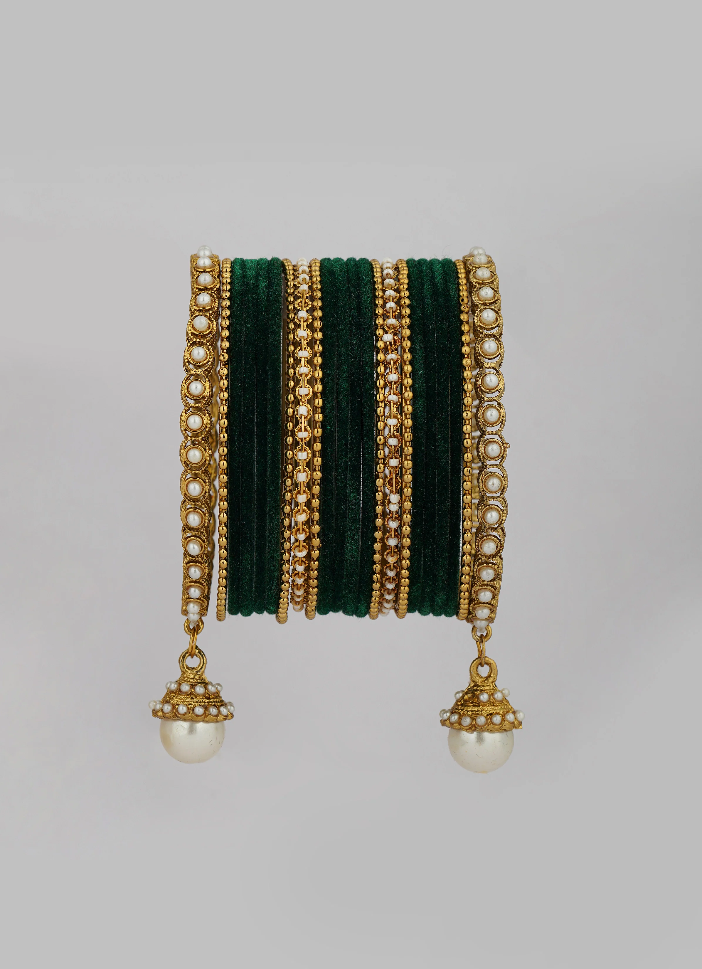 Velvet Green Bangle Set - Image 5