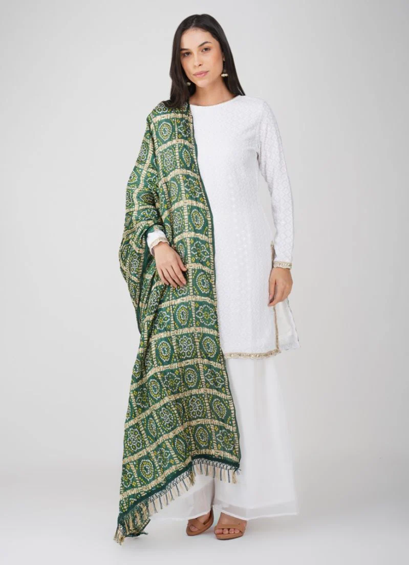 White Chikankari Sharara Suit Set - Image 2