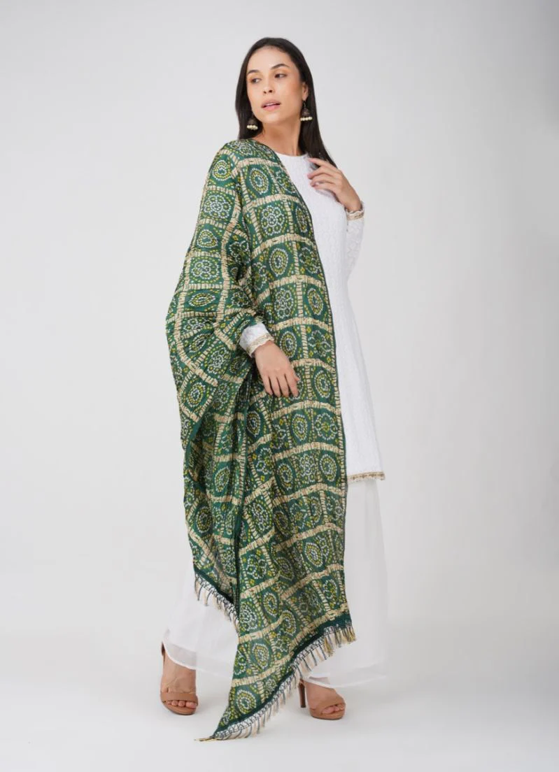 White Chikankari Sharara Suit Set - Image 3