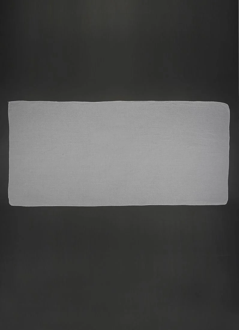 White Cotton Crinkled scarf - Image 3