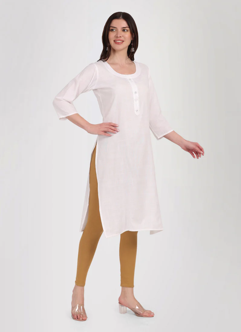 White Rayon Kurta - Image 2