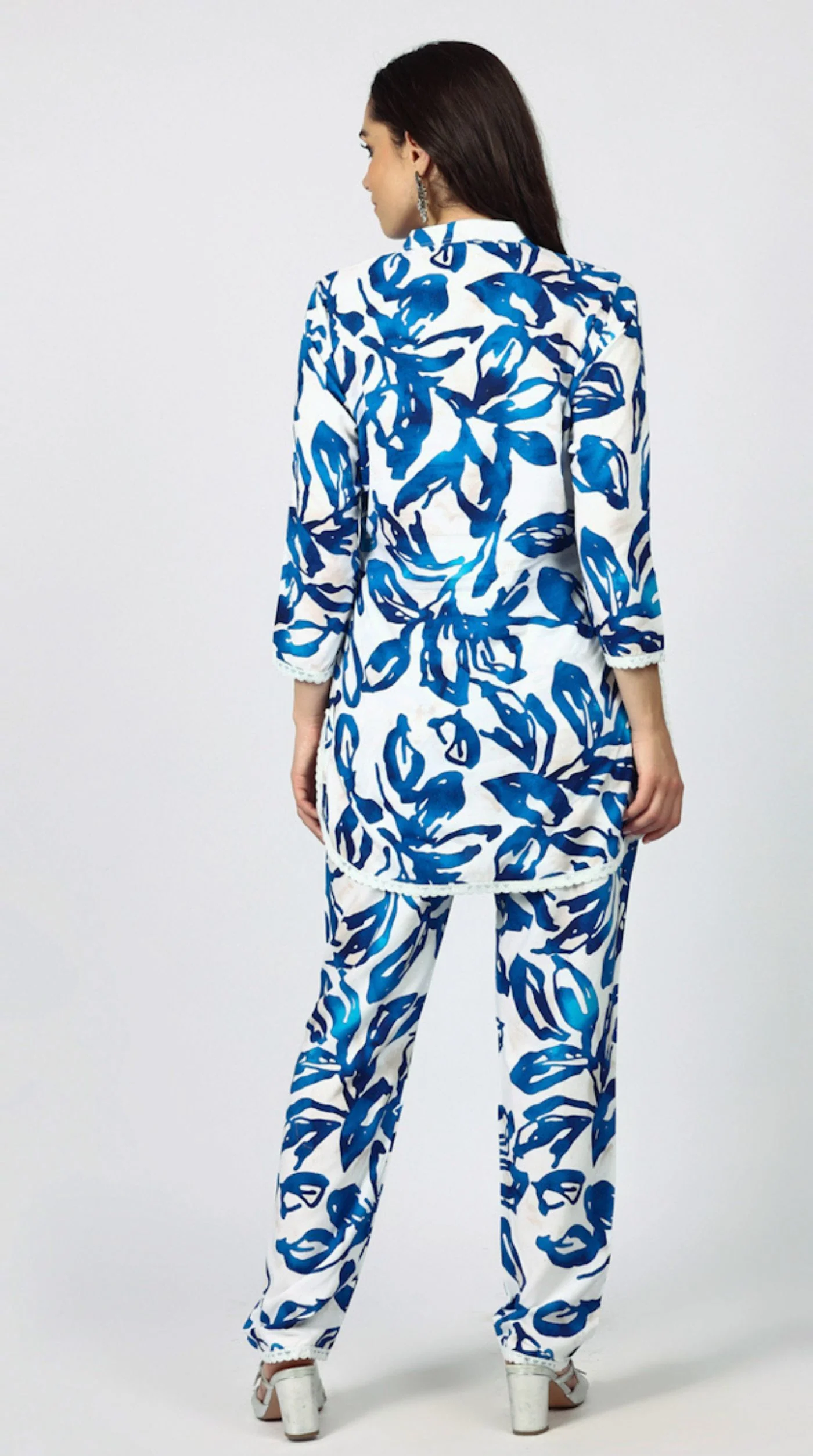 White Rayon Printed Co-ord Set - Image 4