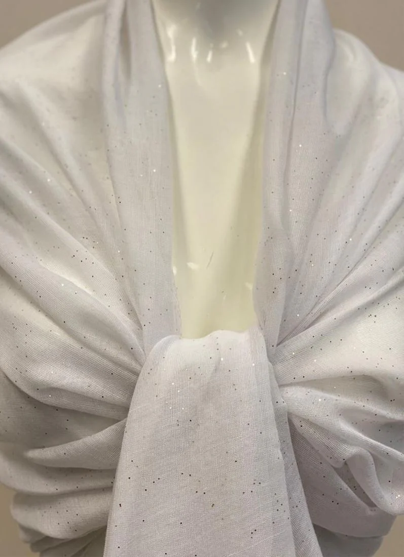 White Viscose Shawl - Image 2