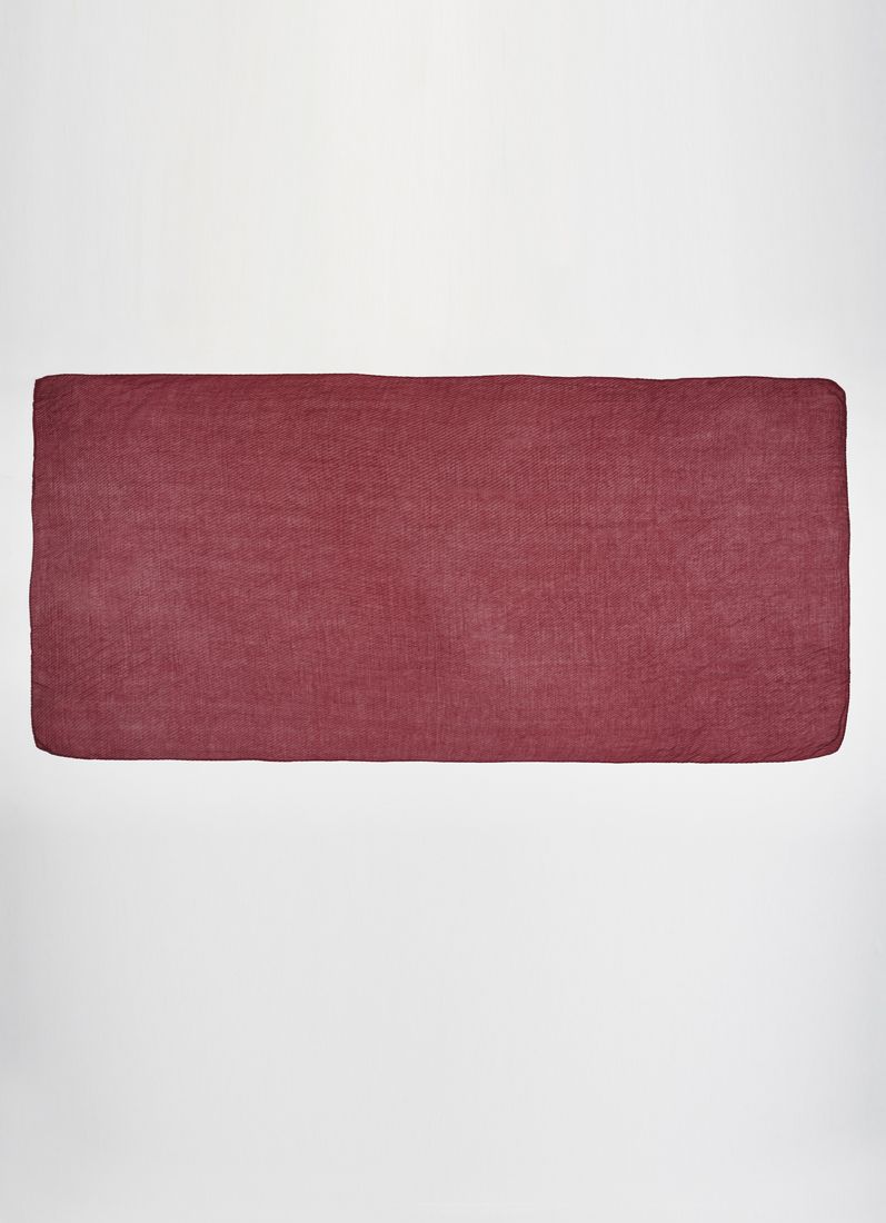 Wine Cotton Crinkled scarf - Image 3