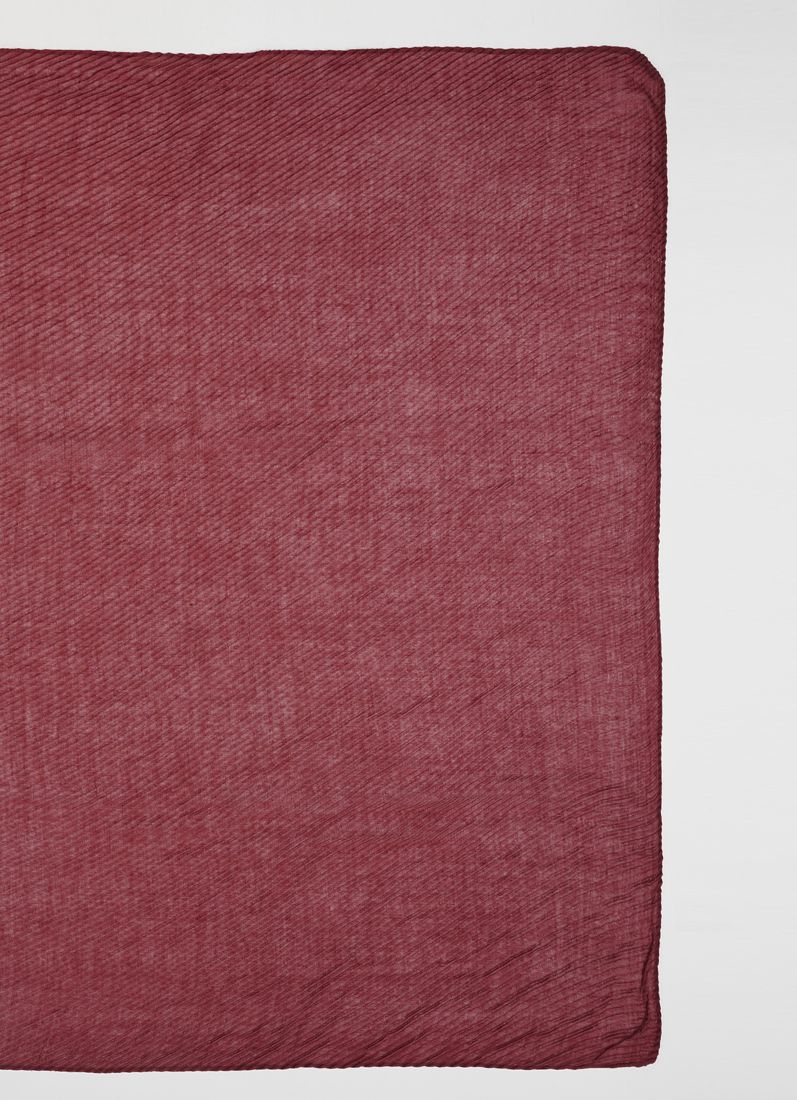 Wine Cotton Crinkled scarf - Image 4