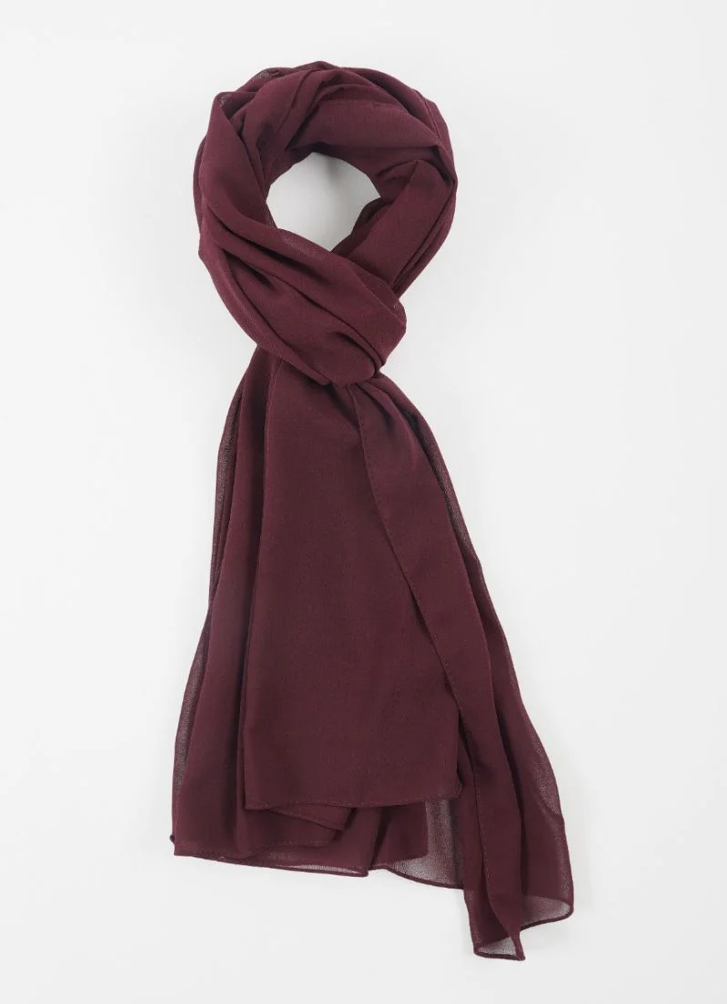 Wine Georgette Soft scarf - Image 2