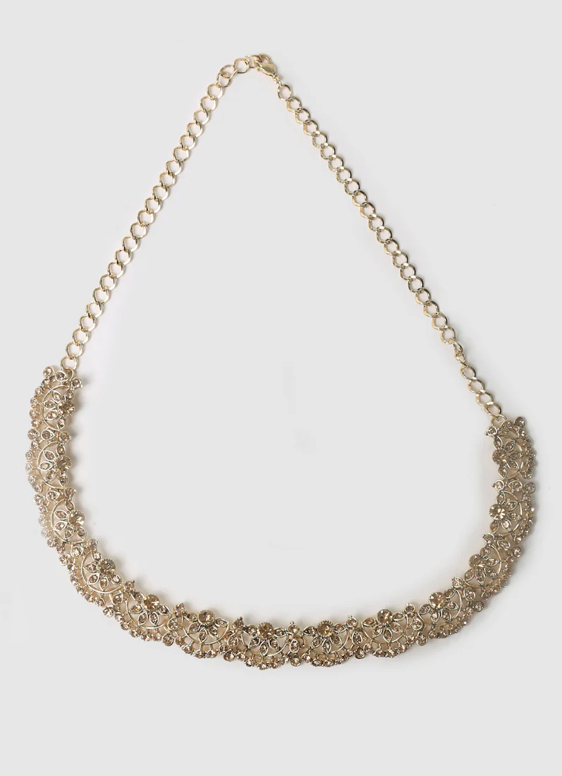 Womens Gold Bead & Stone Delicate Jewellery Set - Image 2