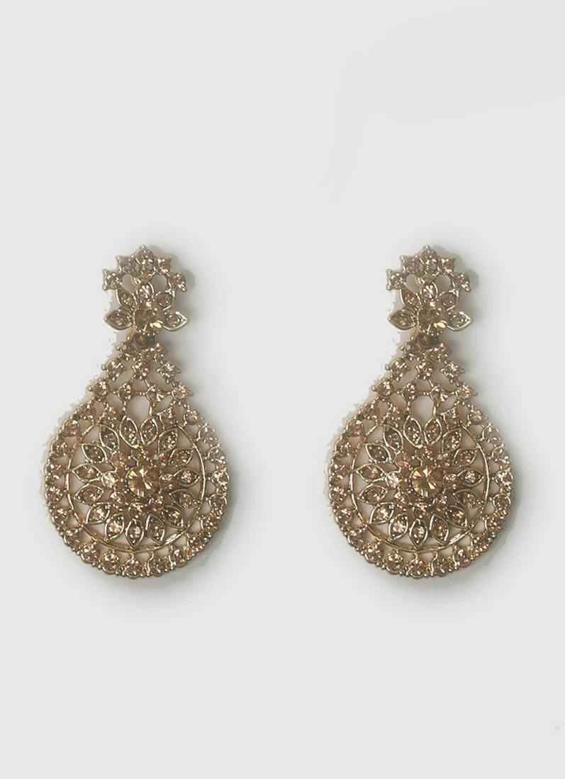 Womens Gold Bead & Stone Delicate Jewellery Set - Image 3