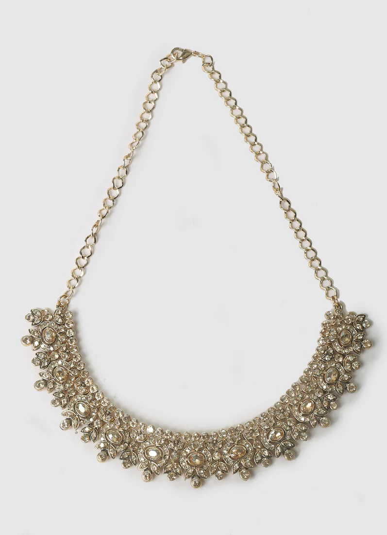 Womens Gold Stonework Jewellery Set - Image 2