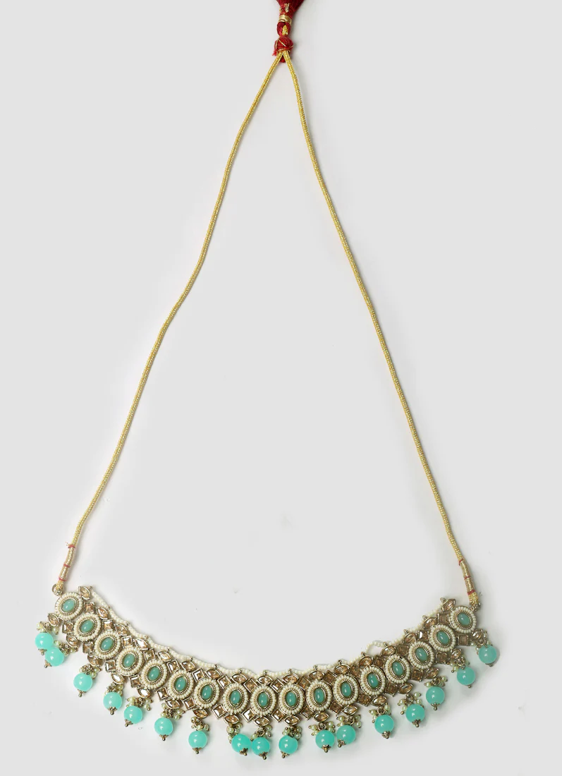 Women’s Light Blue Beads & Aqua Gemstone Jewellery Set - Image 3