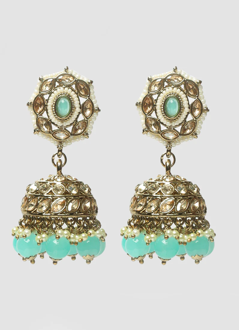 Women’s Light Blue Beads & Aqua Gemstone Jewellery Set - Image 4